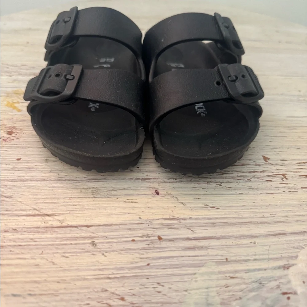Birkenstock Kids Rubber Arizona Black Sandals Size Children’s Size 9 - Picture 6 of 6